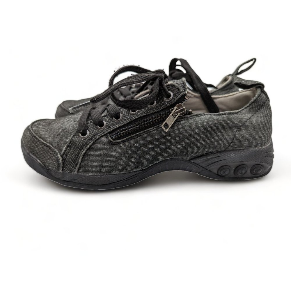 Therafit Sienna Black Shimmer Comfort Arch Support Zip Lace Up Shoe Size US 7 - Picture 4 of 14